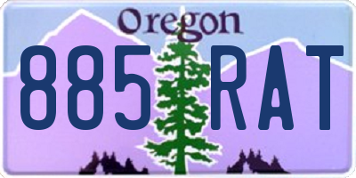 OR license plate 885RAT