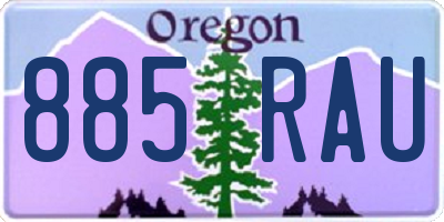 OR license plate 885RAU