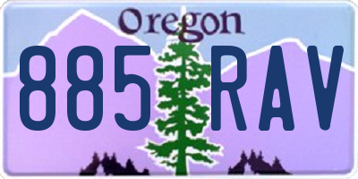 OR license plate 885RAV