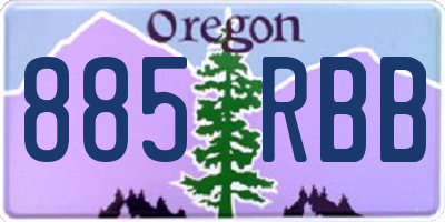 OR license plate 885RBB