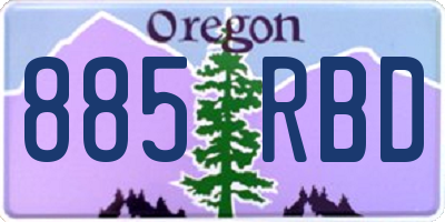 OR license plate 885RBD