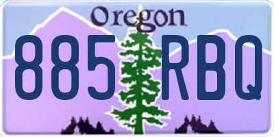OR license plate 885RBQ