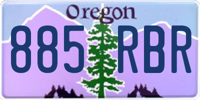 OR license plate 885RBR