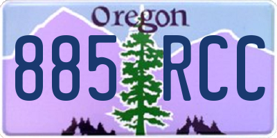 OR license plate 885RCC