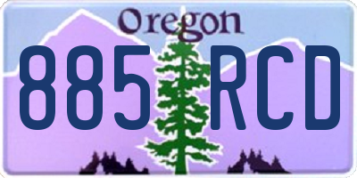 OR license plate 885RCD