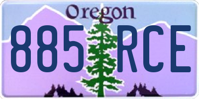 OR license plate 885RCE