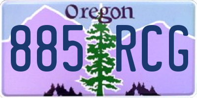 OR license plate 885RCG