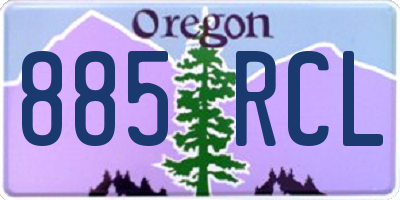 OR license plate 885RCL