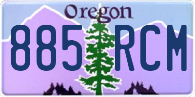 OR license plate 885RCM