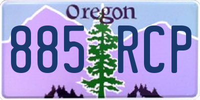 OR license plate 885RCP