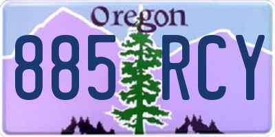 OR license plate 885RCY