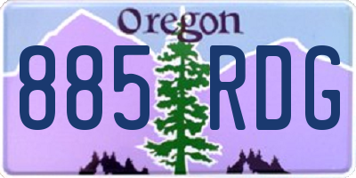 OR license plate 885RDG