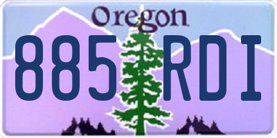 OR license plate 885RDI
