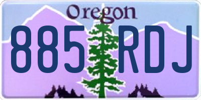 OR license plate 885RDJ