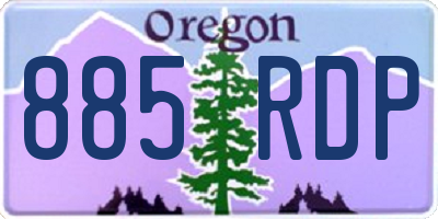 OR license plate 885RDP