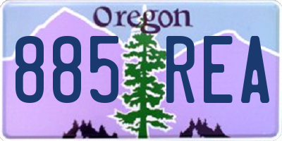 OR license plate 885REA