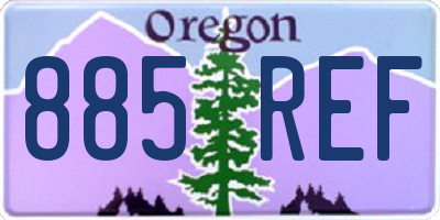 OR license plate 885REF
