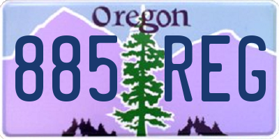OR license plate 885REG