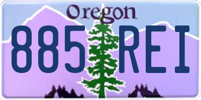 OR license plate 885REI