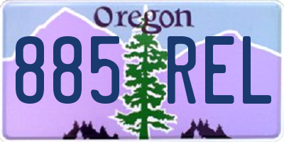 OR license plate 885REL