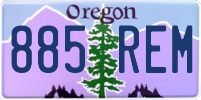 OR license plate 885REM