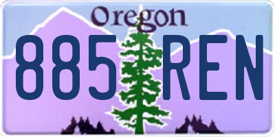 OR license plate 885REN
