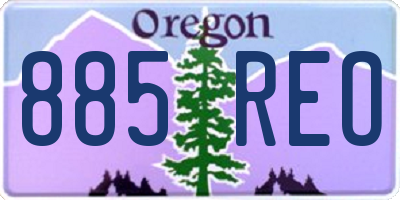 OR license plate 885REO
