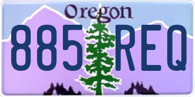 OR license plate 885REQ