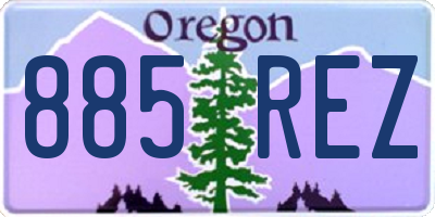 OR license plate 885REZ