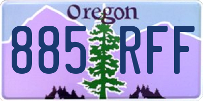 OR license plate 885RFF