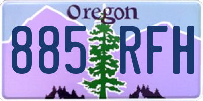 OR license plate 885RFH