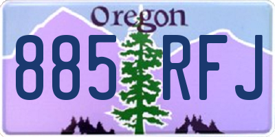 OR license plate 885RFJ
