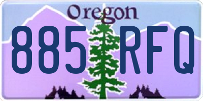 OR license plate 885RFQ