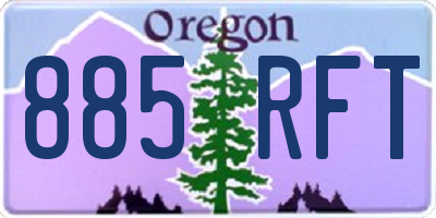 OR license plate 885RFT