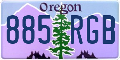 OR license plate 885RGB