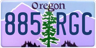 OR license plate 885RGC