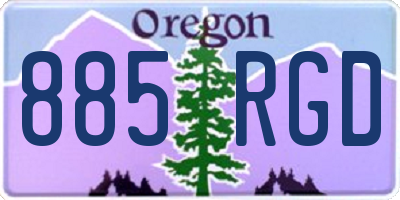 OR license plate 885RGD