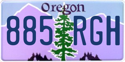 OR license plate 885RGH