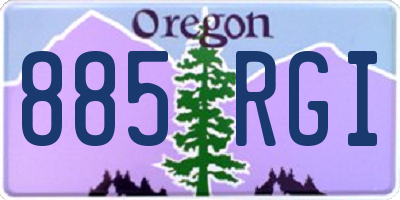 OR license plate 885RGI