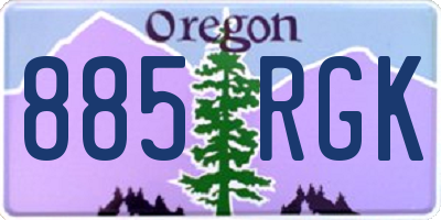 OR license plate 885RGK