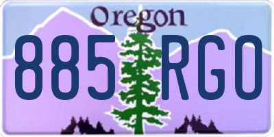 OR license plate 885RGO
