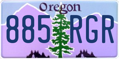 OR license plate 885RGR