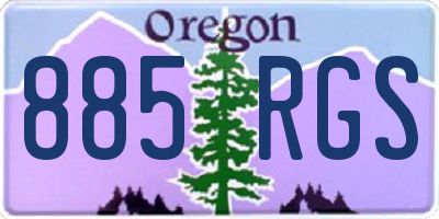 OR license plate 885RGS