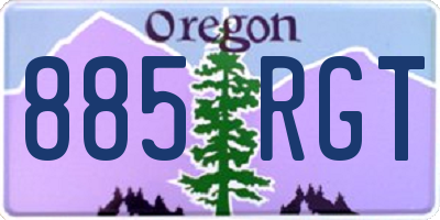 OR license plate 885RGT