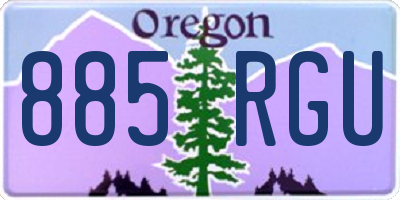 OR license plate 885RGU