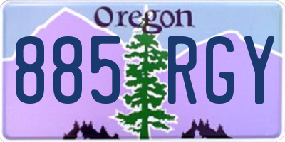 OR license plate 885RGY