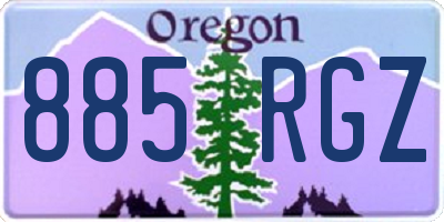 OR license plate 885RGZ