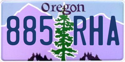 OR license plate 885RHA