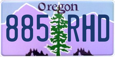 OR license plate 885RHD