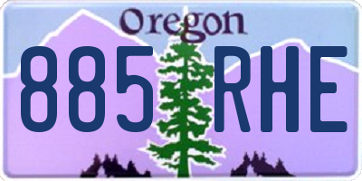 OR license plate 885RHE